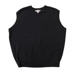 アメリカ古着　Cypress Links　ニット　ベスト　Vネック　無地　X43