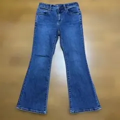 GU フレアデニムパンツ ブルー Sサイズ