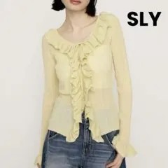 【SLY】FRONT FRILL KNIT トップス（2026SS新作）のサムネイル