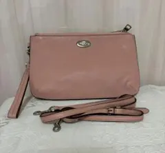 【新品未使用】coach 本革 2wayショルダーバッグ ピンク