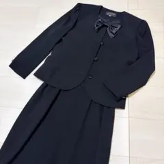 美品　ソワールプランタン　フォーマル　ブラック　ワンピーススーツ　11号