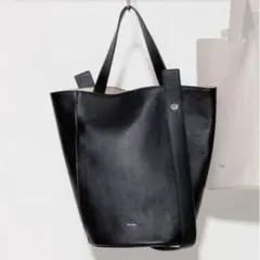 【美品】BEAURE カウレザー 2デザイン ハンドル バケツ型 ショルダー　黒のサムネイル