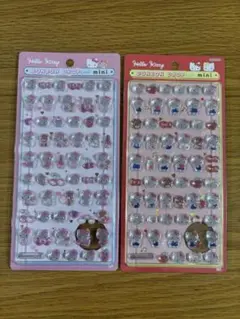 正規品　ボンボンドロップシールミニ2枚セット ハローキティ レッド　ピンク