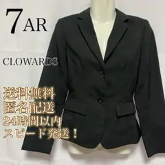 送料無料★テーラードジャケット★スーツ★ビジネス★オフィス★7AR★7号★黒★S