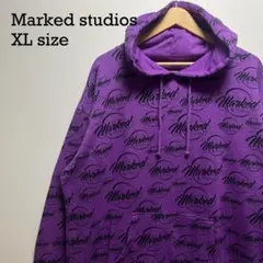 Marked Studios XL プルオーバーパーカー パープル 総柄 Y2K