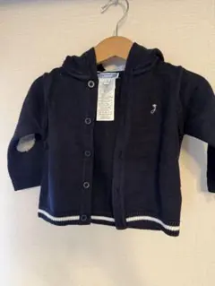 jacadi フード付きカーディガン 12M ネイビー
