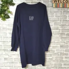 GAP スウェットワンピース ロゴ オーバーサイズ 大人可愛い ゆったり 裏起毛