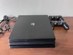 PlayStation 4 Pro 本体 ブラック コントローラー2個 付き