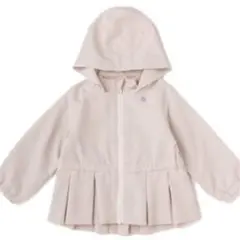 Petitmain♡ フード収納型ペプラムウィンドブレーカー　ベージュ　90