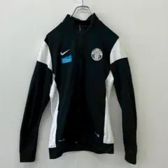 [a1232]NIKE メッシュパーカー ブラック フードなし ロゴ入り M
