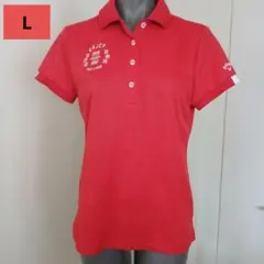 Ｌ☆新品☆ゴルフ ロゴ襟 長袖ポロシャツ ☆GL209101NB ネイビー 春
