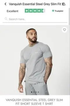 Vanquish Essential Tシャツ Steel Grey XLのサムネイル