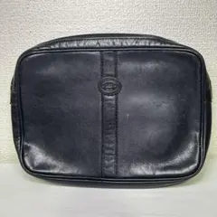 DAKS ダックス クラッチバッグ セカンドバッグ レザー ブラック