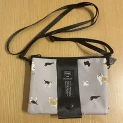 Bleu Bleuet × kiu 犬柄ポシェット