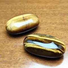金運、仕事運を高めるパワーストーン タイガーアイ 黄虎目石 2個セット