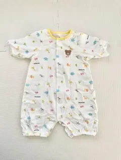 ミキハウス50-60 ツーウェイオール　ドレスオール　カバーオール　動物柄