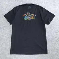 JERZEES 刺繍　Tシャツ 鳥 バード ジョウロ 花 黒　kt197のサムネイル
