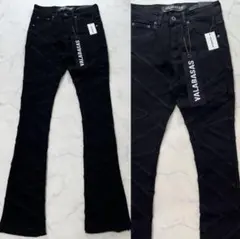 valabasasバラバサス パネルフレアストレッチスキニーデニム 30