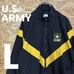 ★訳あり★U.S.ARMY★トレーニングジャケット★IPFU★L相当★黒★