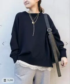 ドゥーズィエムクラス ベーシックニット ネイビー 紺 完売 定価29,700円