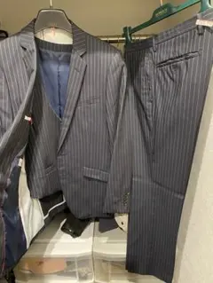 RESPECTNERO Platinum ネイビー ストライプ スーツ