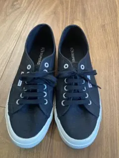 美品！SUPERGA スペルガ　スニーカー　ブラック　25.5〜26cm