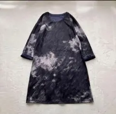 HaaT ハート イッセイミヤケ 総柄アート柄 ワンピース チュニック ゆったり