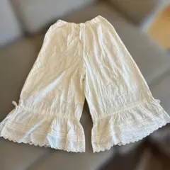 【美品】サマンサモスモス コットン 裾レース ペチパンツ 裾絞り スカラップ 白