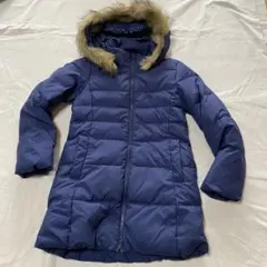 ユニクロ　130㎝　ネイビー ファー付きダウンコート