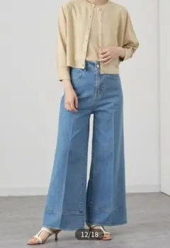 ANAYI 2024ss　デニム　ワイドパンツ38のサムネイル