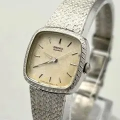【稼働/新品電池】SEIKO 1221-5340 腕時計 スクエア シルバー