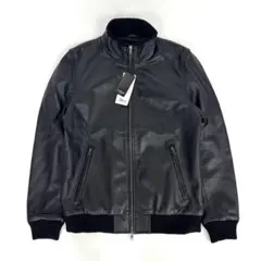 新品タグ付き！Liugoo Leathers ラムレザー ブルゾン 黒 Mのサムネイル