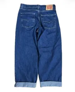 Levi's バギーワイドデニムパンツ W33 578インディゴブルー古着のサムネイル