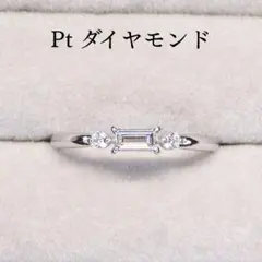 ダイヤモンド リング A6073 0.13ct Pt900 バゲットカット - メルカリ