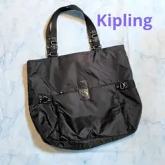 Kipling キプリング トートバッグ 黒 ブラック 軽量 大容量
