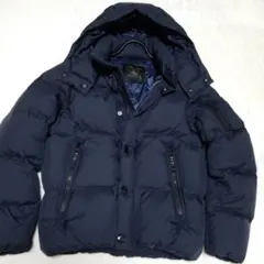 『西川ダウン』NANO　UNIVERSE　ダウンジャケット　ネイビー　S　美品