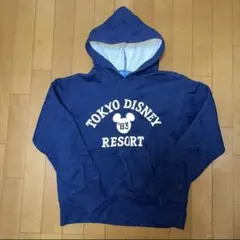 カレッジロゴ リバースウィーブ 東京ディズニーリゾート パーカー ネイビー
