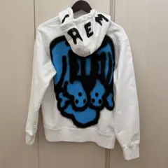 Supreme ホワイト ジップアップパーカー - メルカリ