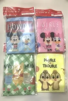 キリンオリジナルDisneyデザイン ランドリーポーチ4種コンプリート