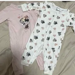H&M ミニーマウスロンパース2点セット