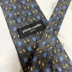 ピエールカルダン pierre cardin ネクタイ 総柄 グレー系 シルク