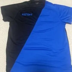 VICTAS 卓球ウェア 青/黒 半袖　Mサイズ