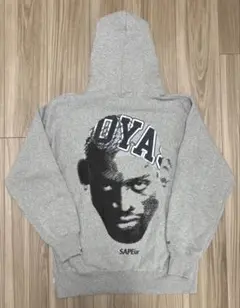 sapeur プルオーバー パーカー XL 美品 オリーブ 前後プリント sapeur プルオーバー パーカー XL 美品 オリーブ 前後プリント
