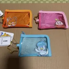 ポケモン　ポケカ　パモ　クワッス、ホゲータ　クリアポーチ　財布　3点セット