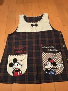 ミッキー＆ミニー刺繍エプロン