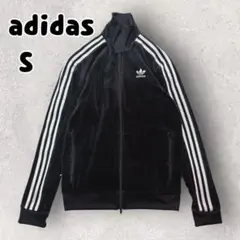 アディダスオリジナルス ベロア COZY トラックトップ ジャケット ブラックS