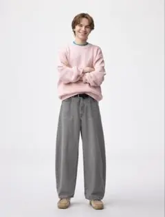 ★GU★バレルレッグジーンズ 29インチ