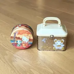 SANRIO ハローキティ　レトロ　京都限定缶　トランクケース　ホワイトベアー