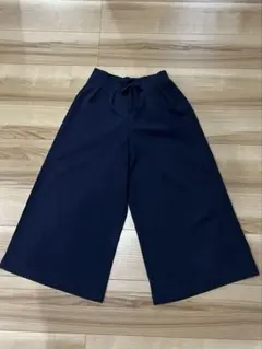 子供ガウチョパンツ　ワイドパンツ150 紺