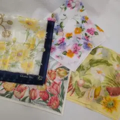 訳あり　ブランドハンカチ4枚セット